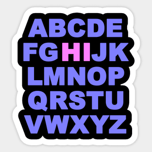 Alphabet Sticker